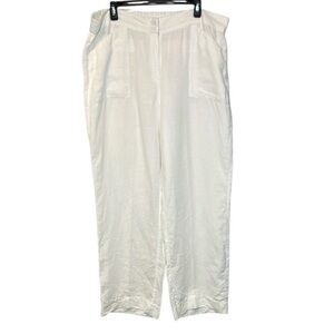 Chico's 100% Linen White Pants Size 16